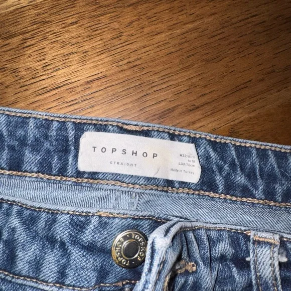 Topshop Mid Rise Straight Jean - Picture 4 of 6